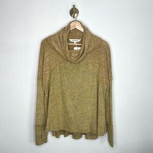 Davi & Dani Mustard Cowl Neck Pullover Sweater